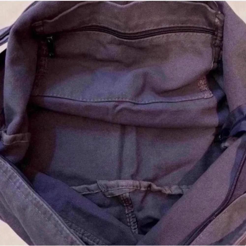 Amazing Unisex Purple Large Capacity Canvas Crossbody Bag - New